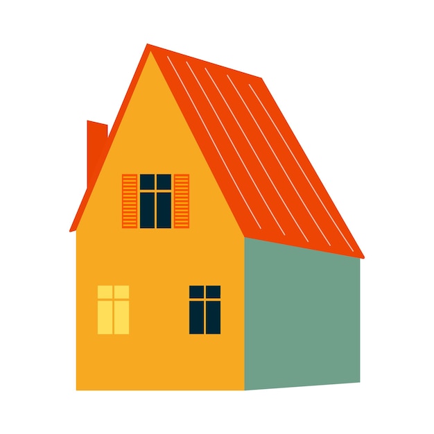 Residential and city houses flat cartoon illustrations City architecture stores retro and modern buildings Exterior