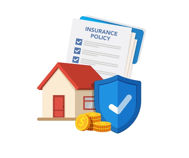 Residential home real estate protection stock illustration