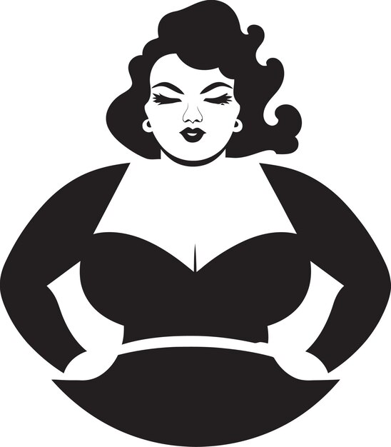 ResilientFormGraffix Dynamic Woman Empowerment Emblem RadiantSelfAura Elegant Body Positivity Icon