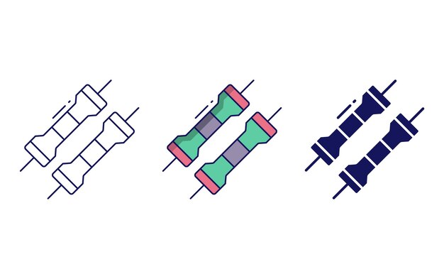 Resistor vector icon