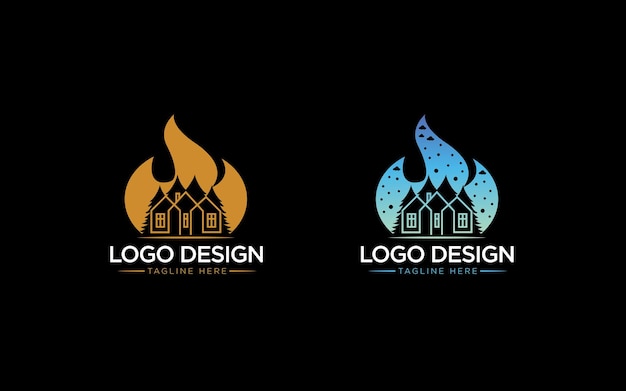 Design del logo creativo degli hotel resort