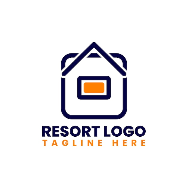 Forma unica del logo del resort