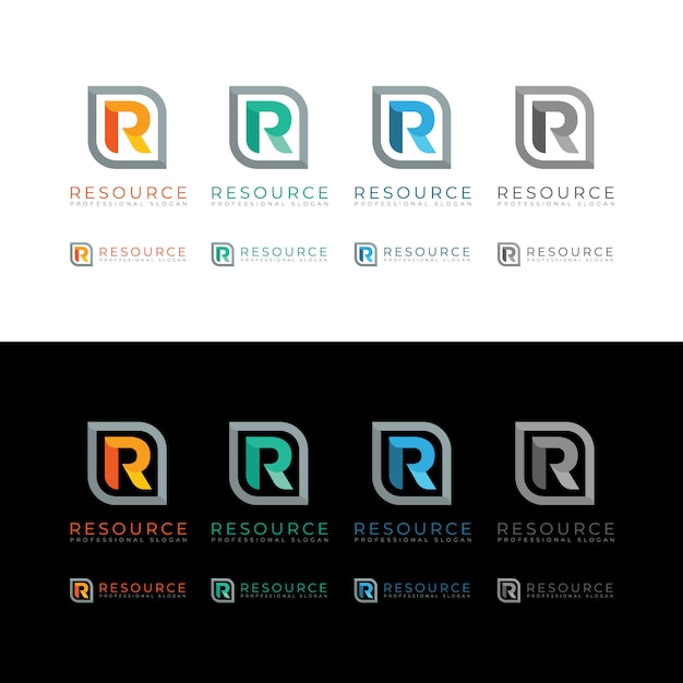 Vector resource r letter logo