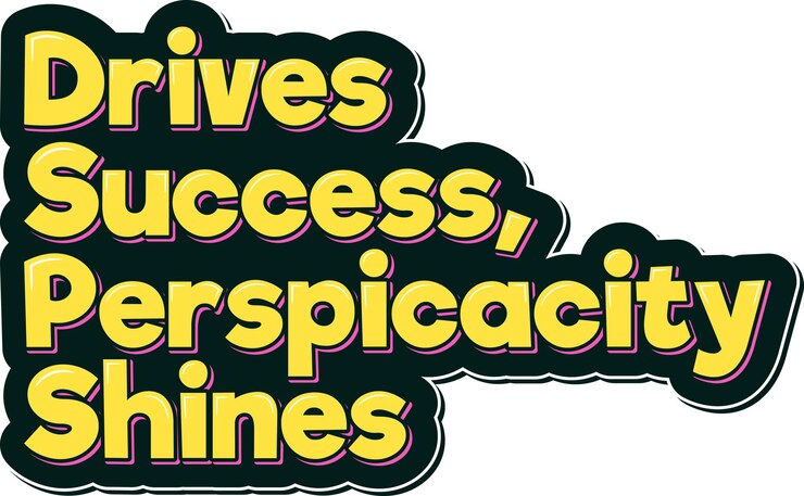 Vector resourcefulness and perspicacity lettering design