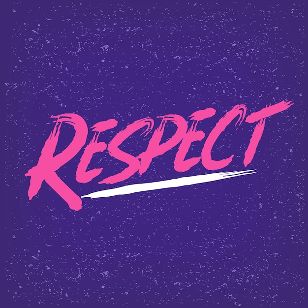 Respect brush calligraphy