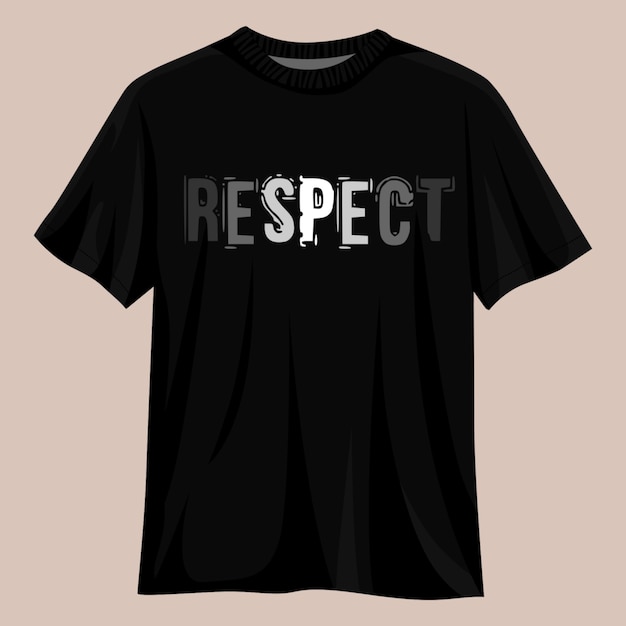 Vector respecteer typografie t-shirtontwerp