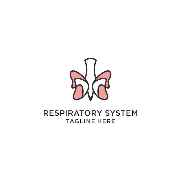 Respiratory system logo icon design vector