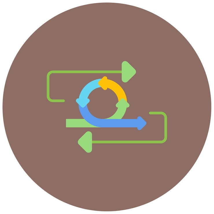 Vector responding to change flat illustration