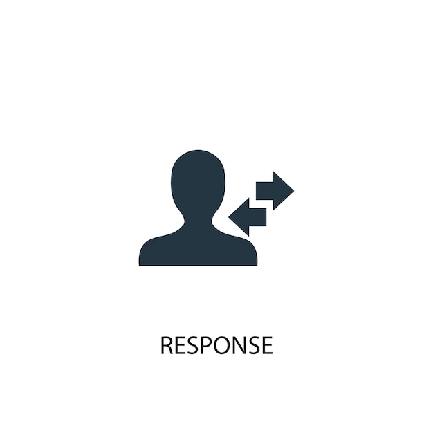 Response icon. Simple element illustration. response concept symbol design. Can be used for web and mobile.