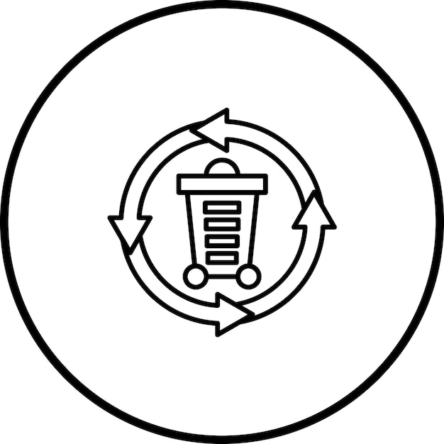 responsible disposal icon vector image can be used for economy