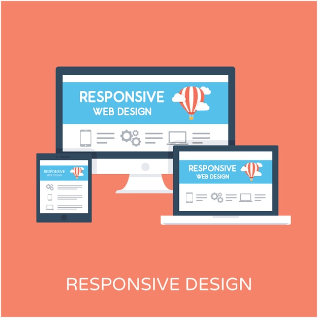 Vector responsive design flat vector icon