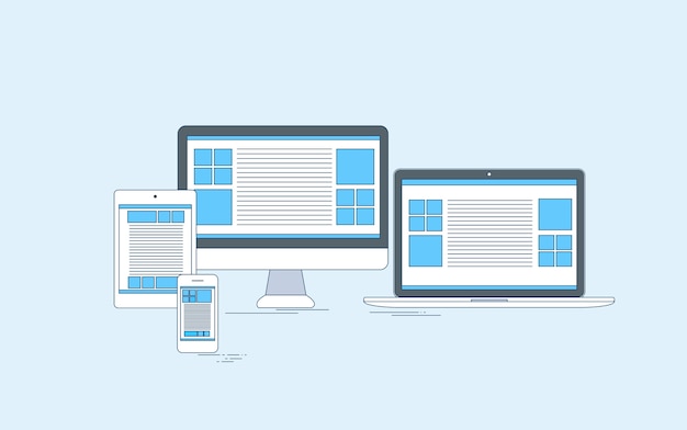 Responsive Design Laptop Telefoon Tablet Desktop Apparaat Scherm