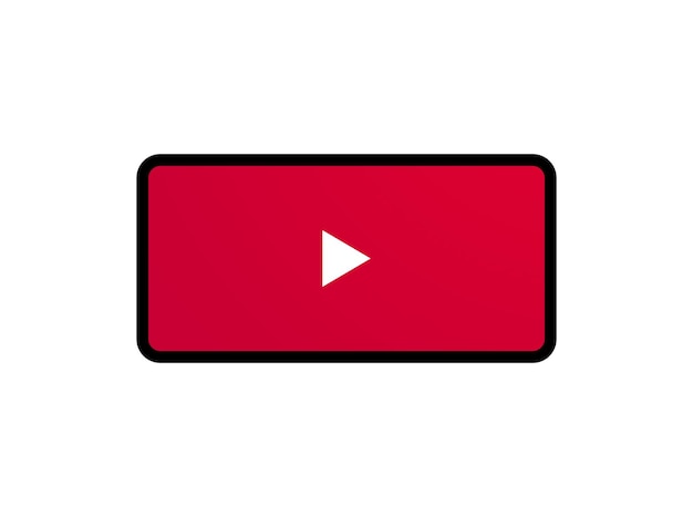 Responsive design play button and video interface on smart devices flat vector illustration