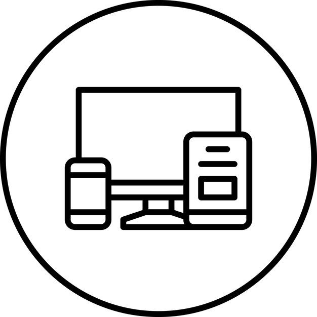 Web Hosting アイコンセットのレスポンシブベクトルアイコンのイラスト