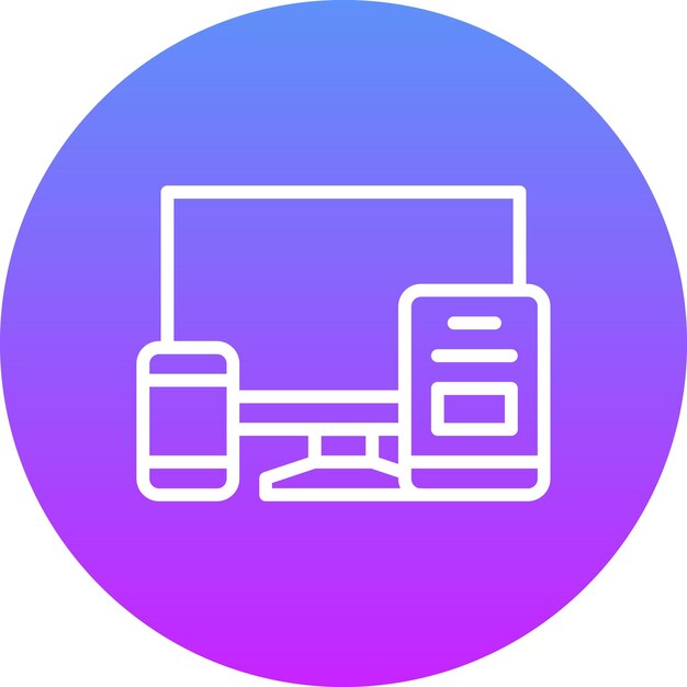 Web Hosting アイコンセットのレスポンシブベクトルアイコンのイラスト
