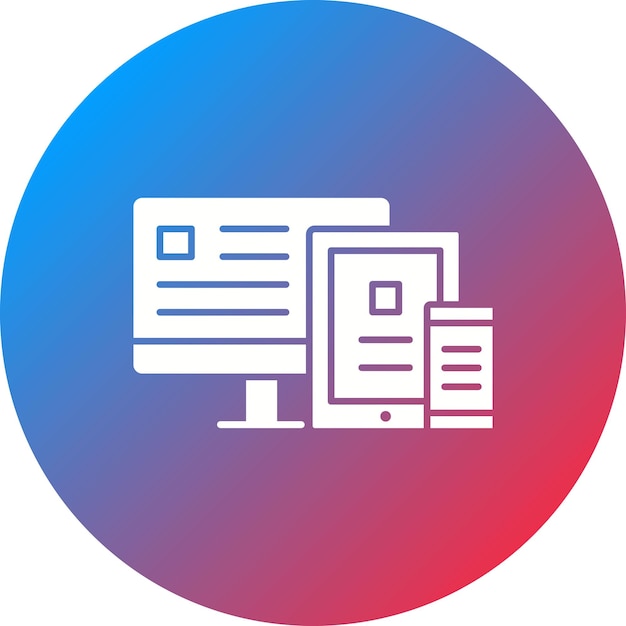 Responsive ontwerp icoon vector afbeelding Kan worden gebruikt voor Web Hosting