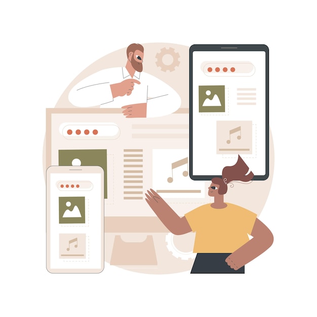 Responsive web design abstract concept illustration