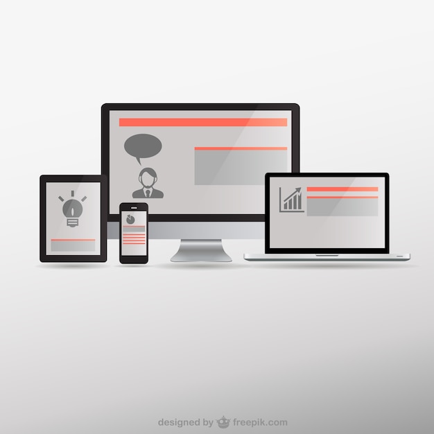 Vector responsive web design electronic devices