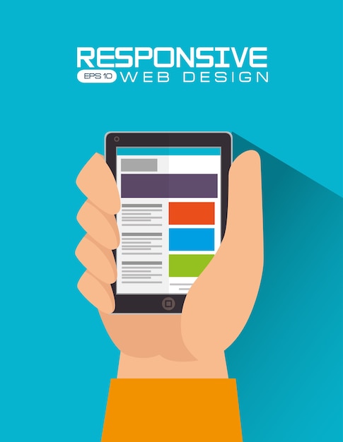 Responsive web design, vector illustration.