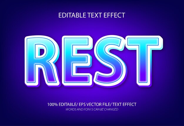 Rest editable text effect and editable text style
