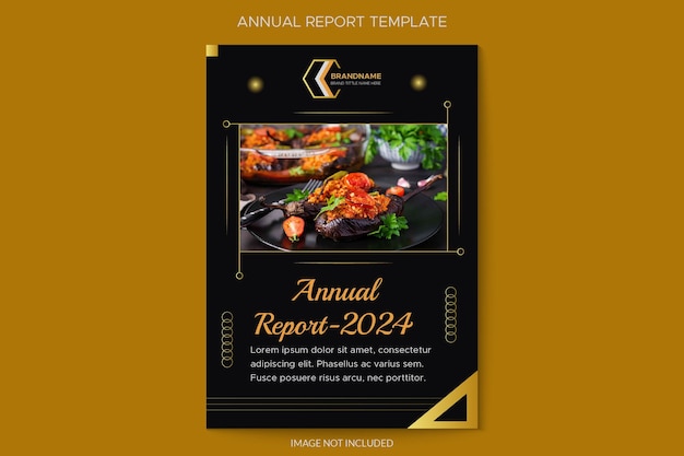 Vector restaurant annual report template