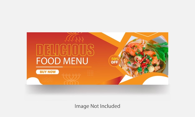 restaurant banner burger delicious food menu social media post cover banner design template