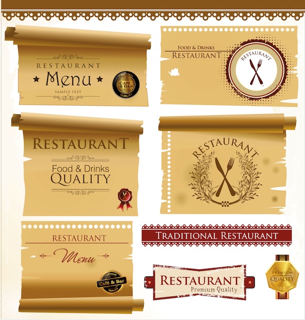 Vettore banner ristorante