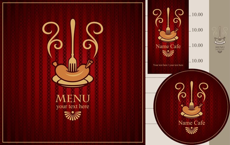 Vector restaurant branding set