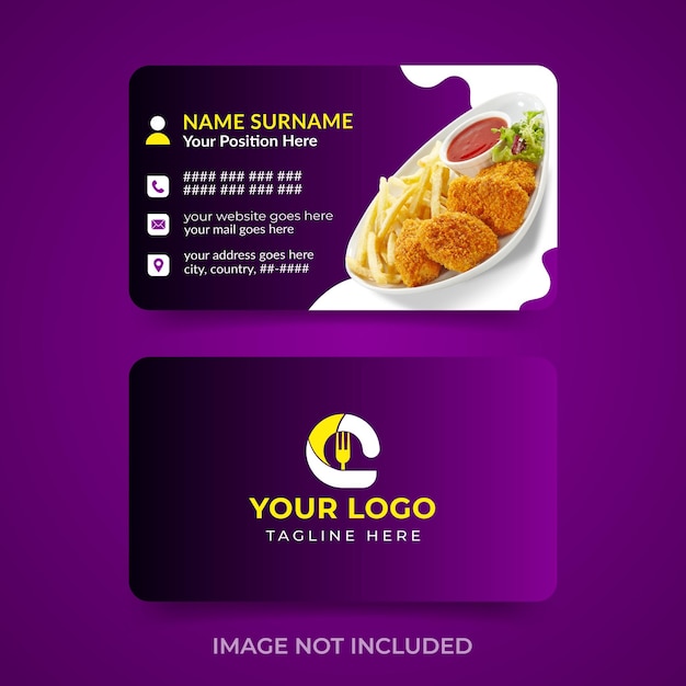 Restaurant business card template design