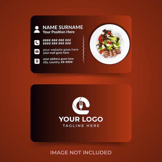 Restaurant business card template design