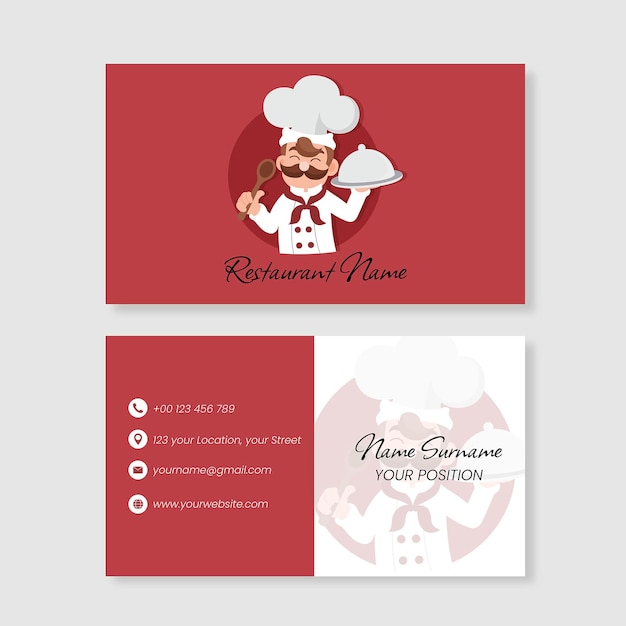 Vector restaurant business card template