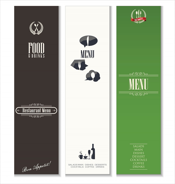 Vector restaurant and cafe labels