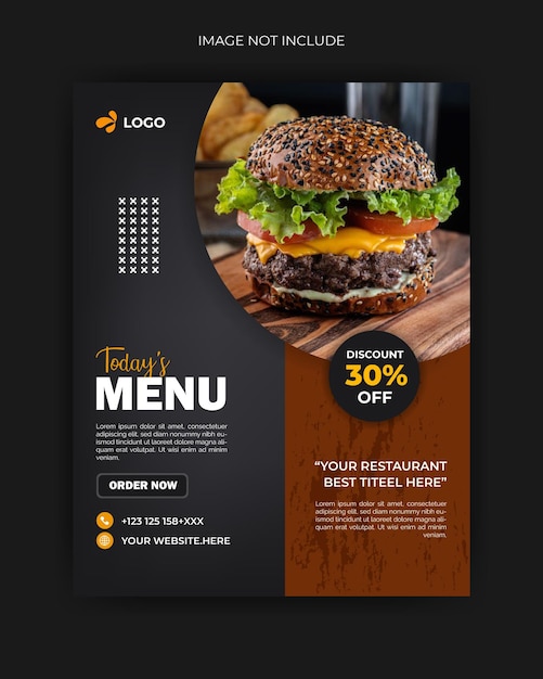 Vector restaurant cafe menu template design