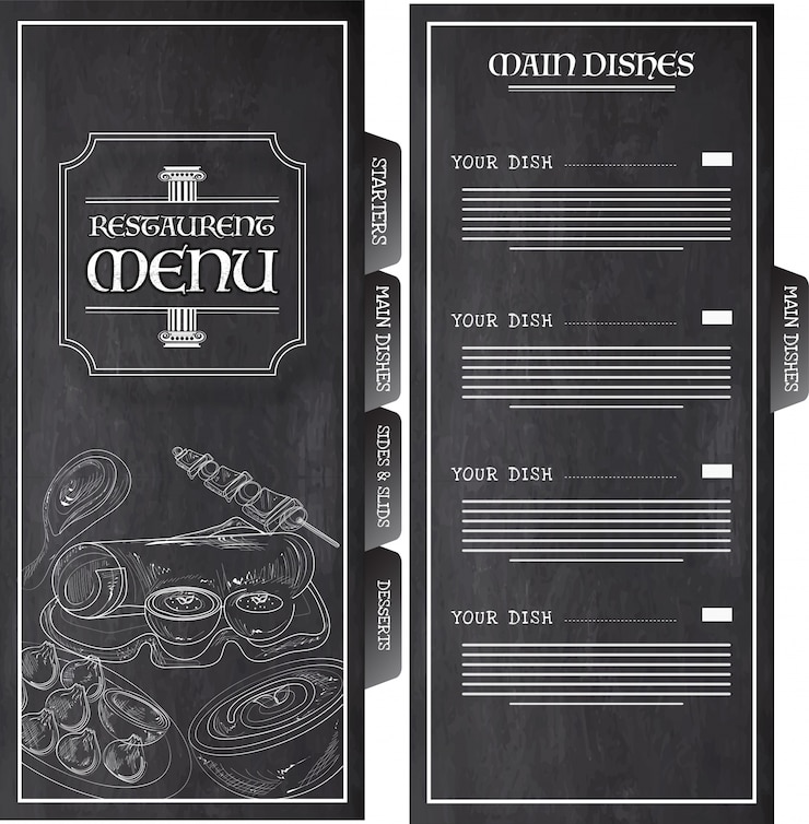 Vector restaurant cafe menu template