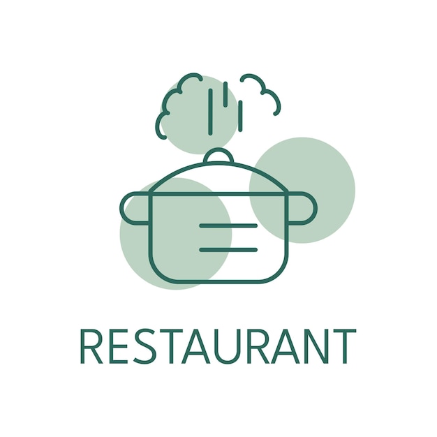 Restaurant color icon logo style