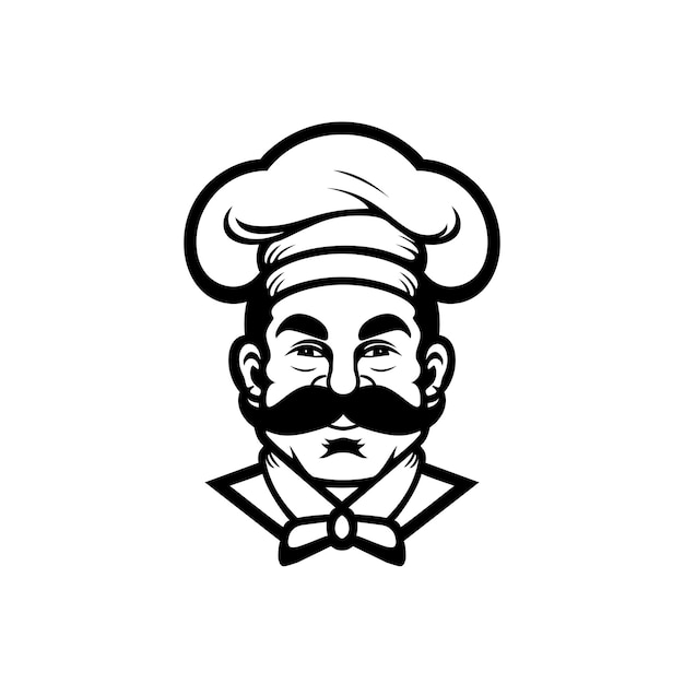 Restaurant Cook Chef-logo of label cartoon vectorillustratie