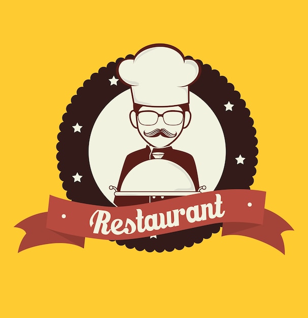 Restaurant design, vector illustration.