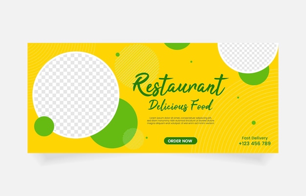 Restaurant en café menu promo banner ontwerp