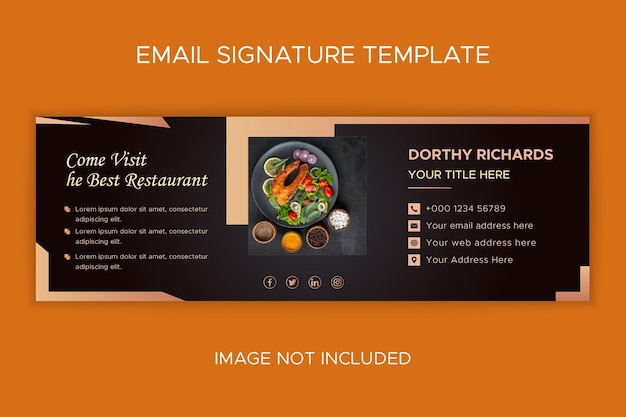 Restaurant fast food email signature template