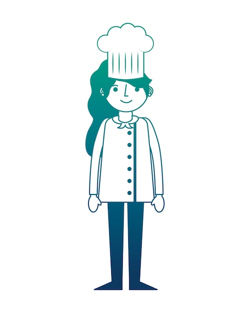 restaurant female chef avatar character 