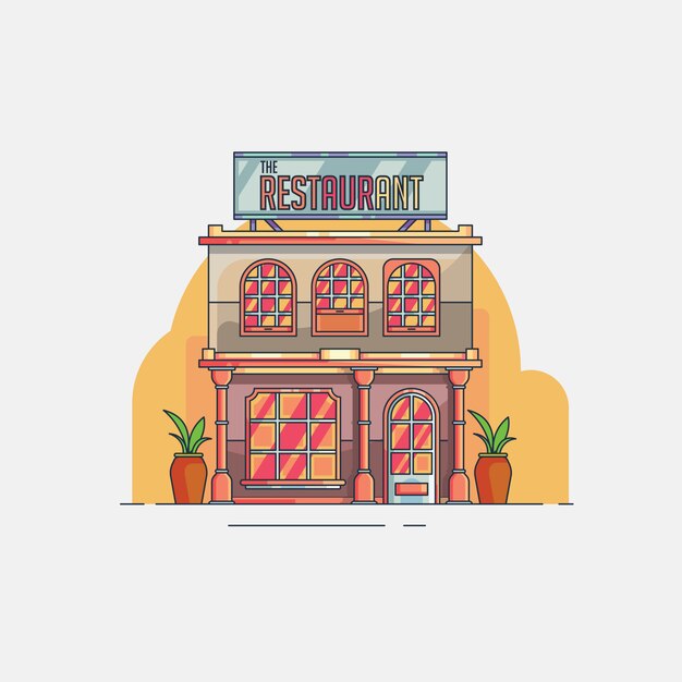 Vector restaurant flat design