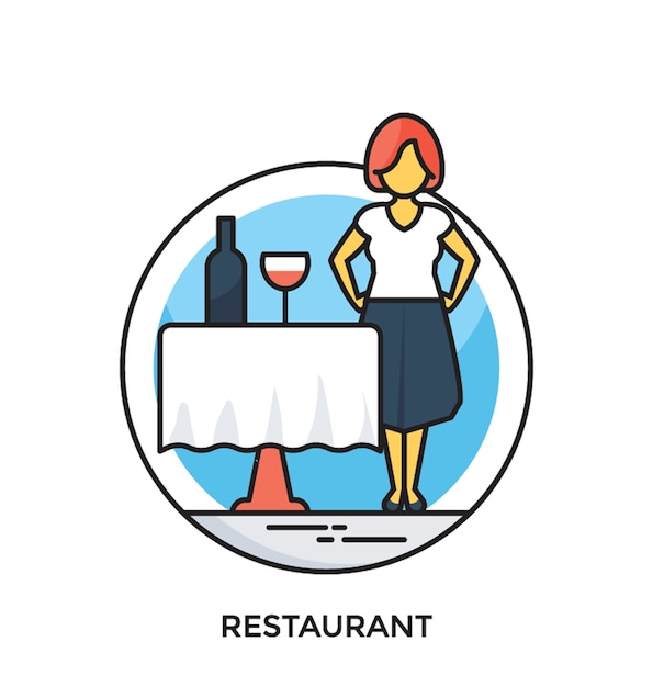 Restaurant Flat vector Icon