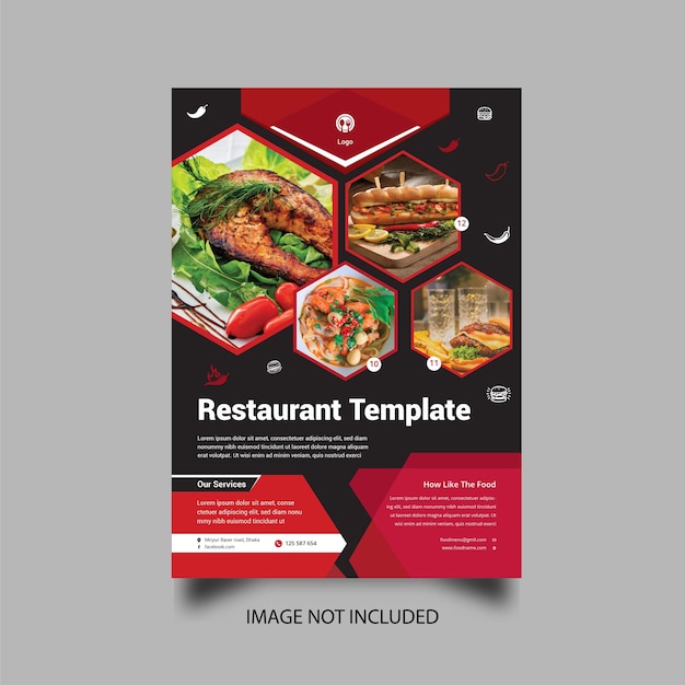 Vector restaurant flyer design