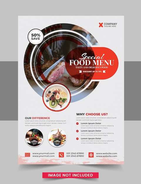 Restaurant flyer template design