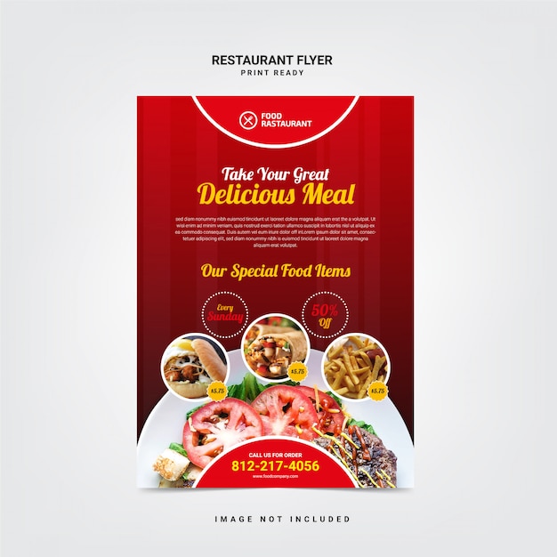 Vector restaurant flyer template