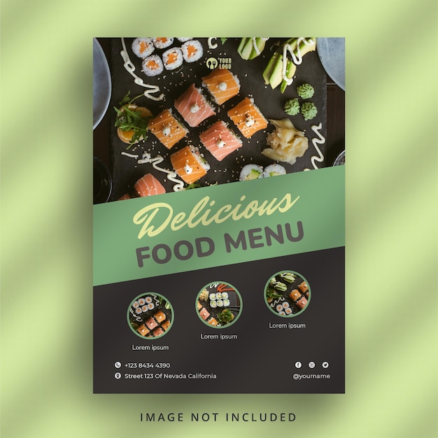 Vector restaurant flyer template