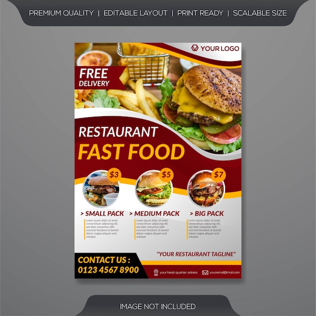 Restaurant flyer template