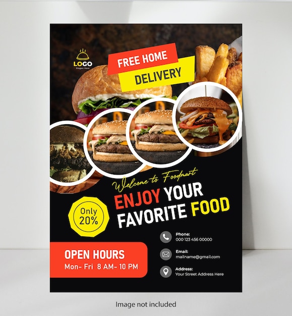 Vector restaurant flyer template