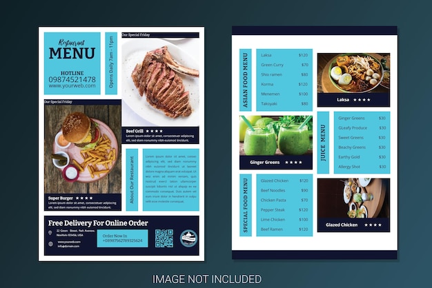 Vector restaurant flyer template