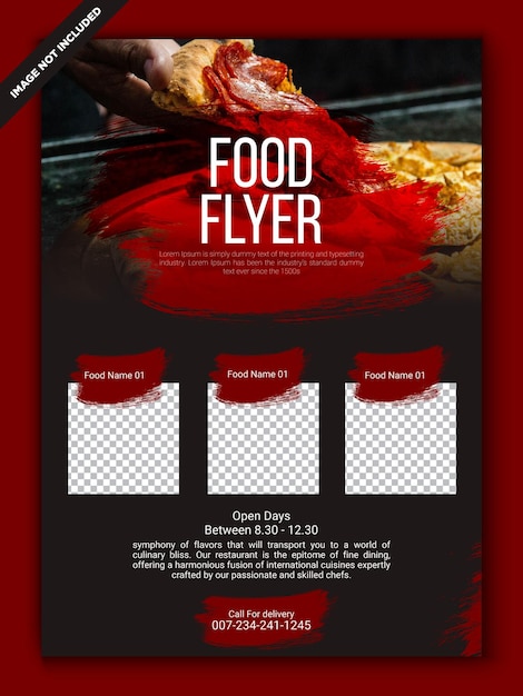 Restaurant Flyermenu ontwerpsjabloon